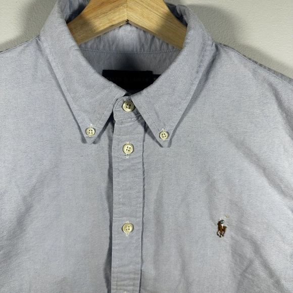 Polo Ralph Lauren Fit‎ Long Sleeve Button Shirt Men's XL X-Large Blue - Picture 1 of 5